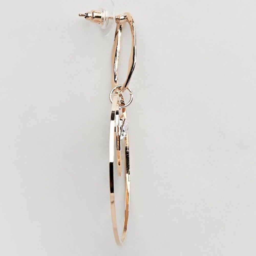 NEW anthro statement stud back hoops bon bon - Picture 2 of 4